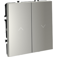 Выключатель встраиваемый VOLTUM S70 для жалюзи 10А, (сталь)