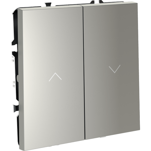 Выключатель встраиваемый VOLTUM S70 для жалюзи 10А, (сталь)