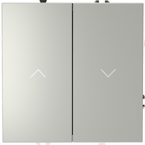 Выключатель встраиваемый VOLTUM S70 для жалюзи 10А, (сталь)