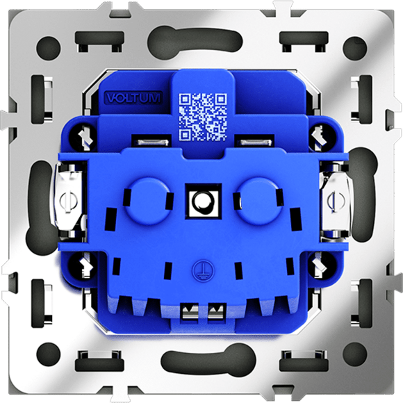 Розетка встраиваемая VOLTUM S70 с заземлением 16А, (графит)