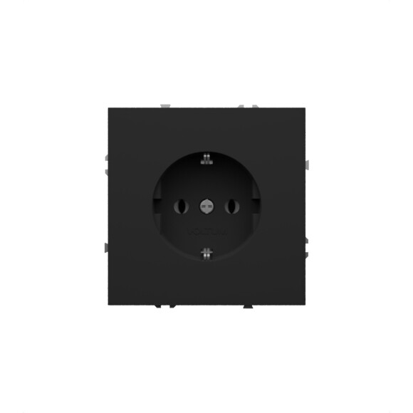 Розетка встраиваемая VOLTUM S70 с заземлением 16А, (графит)