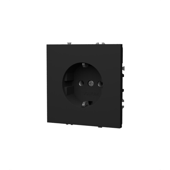 Розетка встраиваемая VOLTUM S70 с заземлением 16А, (графит)