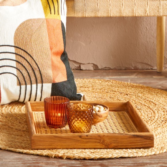 427142 SURIGAO Декоративный поднос дерево коричневый натуральный L320, B320, H40 427142 SURIGAO Декоративный поднос дерево коричневый натуральный L320, B320, H40