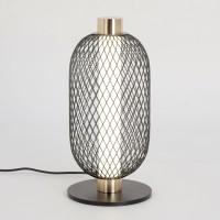 LSP-0944 LUSSOLE YONKERS черная настольная лампа, встроенный LED 6 Вт, 4000 К, 540 Лм, белый стеклянный плафон, IP20, 220 В