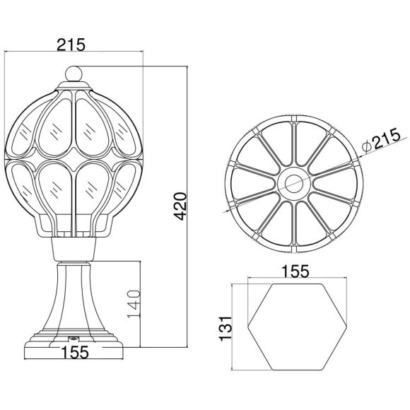 Уличный наземный светильник Maytoni O024FL-01G Via IP44 под лампу 1xE27 60W Уличный наземный светильник Maytoni O024FL-01G Via IP44 под лампу 1xE27 60W