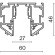 Maytoni Exility 48V TRX034-SCH-423B Шинопровод 3м для монтажа в гарпунный натяжной ПВХ потолок, черный алюминий, габариты 3000 x 60 x 46 мм. Торцевые заглушки 2шт и пластиковый экран для гарпуна в комплекте