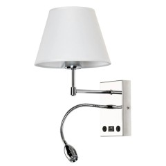 Бра для чтения с выключателем и USB-портом Elba A2581AP-2CC