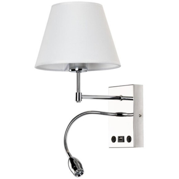 Бра для чтения с выключателем и USB-портом Elba A2581AP-2CC