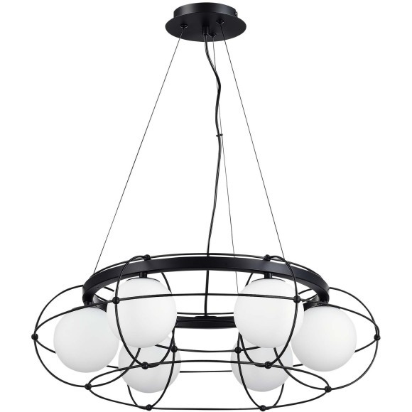 SL1189.403.06 Люстра подвесная ST-Luce Черный/Опал G9 6*5W BEATA SL1189.403.06 Люстра подвесная ST-Luce Черный/Опал G9 6*5W BEATA