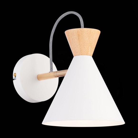 SLE125101-01 Светильник настенный Белый, Золотистый/Белый, Светлое дерево E14 1*40W MODICA SLE125101-01 Светильник настенный Белый, Золотистый/Белый, Светлое дерево E14 1*40W MODICA