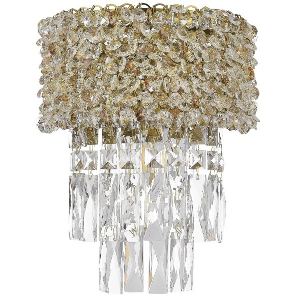 SL1637.301.02 Светильник настенный ST-Luce Латунь/Прозрачный, Янтарный E14 2*60W SELINE