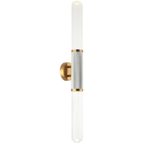 SY6848 LUSSOLE BLOUNT Бра хром с прозрачными стеклянными плафонами, 2 x E27, IP20