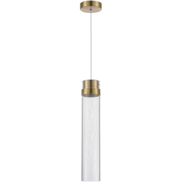 SL6236.303.01 Светильник подвесной ST-Luce Латунь/Прозрачный LED 1*12W 4000K CHAMPAGNE