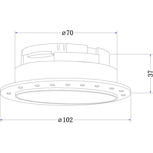 Встраиваемый светильник Technical DL051-U-2WMG