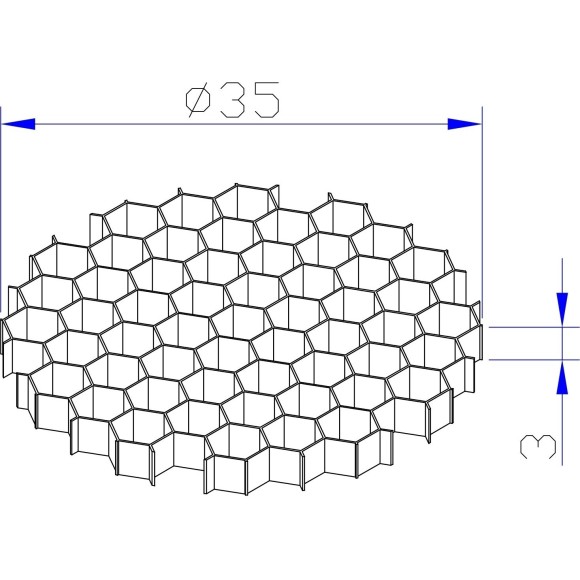 Антибликовый фильтр (для светильников серии Focus с диам. плафона 45мм) HoneyComb-D31 Антибликовый фильтр (для светильников серии Focus с диам. плафона 45мм) HoneyComb-D31