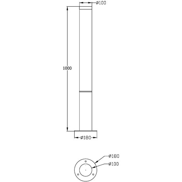 Уличный наземный светильник Maytoni O041FL-L30B3K Ginza IP54 светодиодный LED 30W