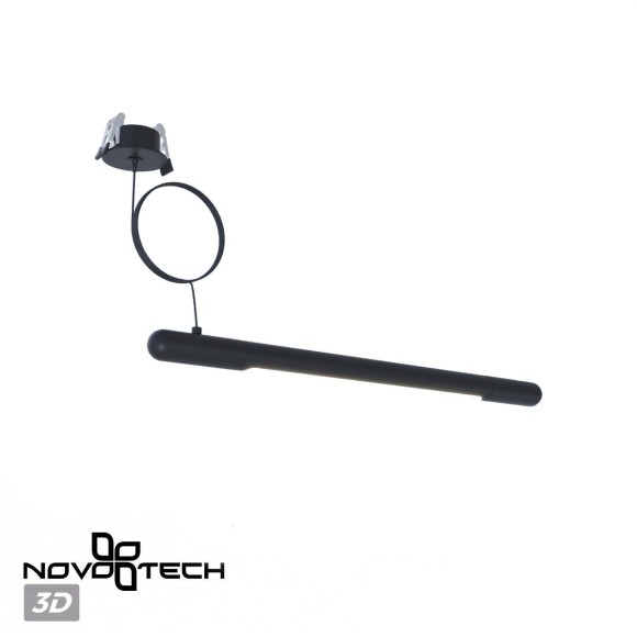 Встраиваемая база с вводом питания, заглушкой и проводом 200см Novotech Glat 359384