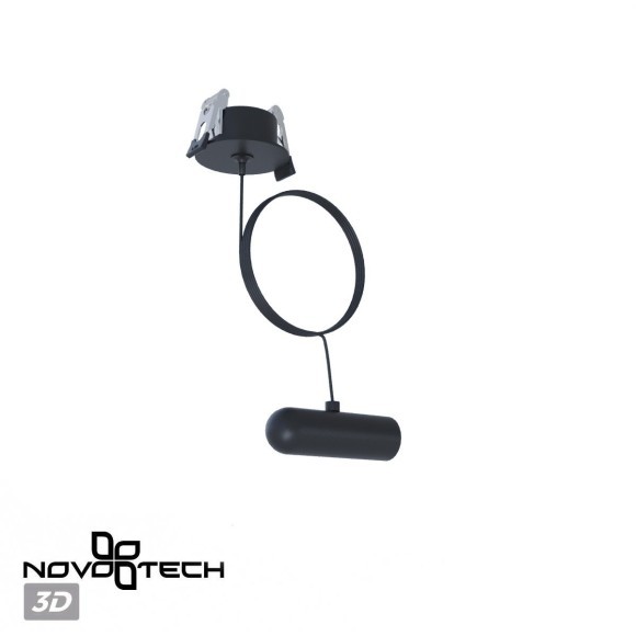 Встраиваемая база с вводом питания, заглушкой и проводом 200см Novotech Glat 359384