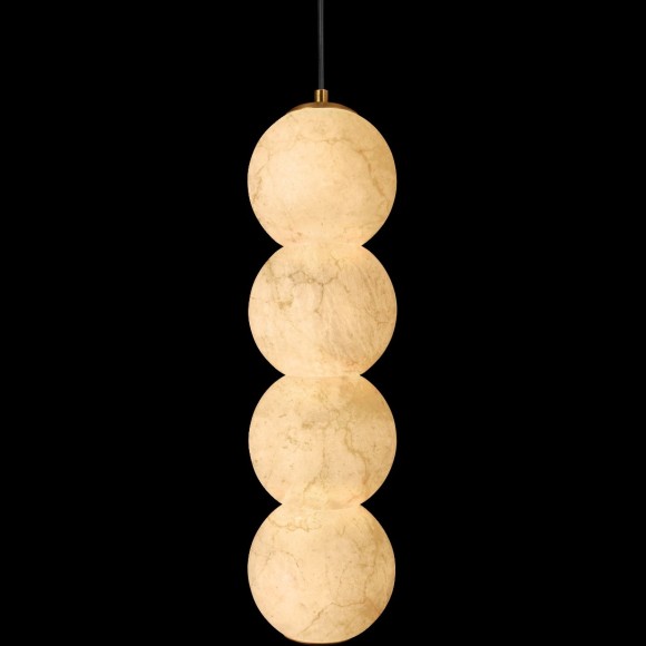 10530/4P Loft It BEADS Подвесной светильник, LED, 3000 К, световой поток 1800 Лм, бронзовое металлическое основание, бежевые мраморные плафоны, IP20, 220 В