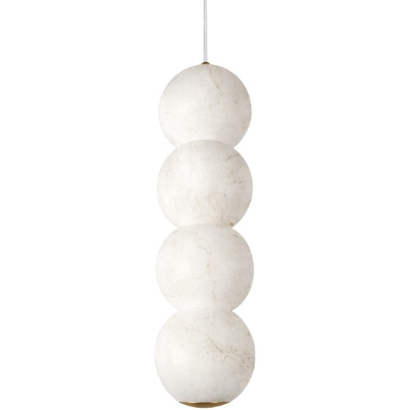 10530/4P Loft It BEADS Подвесной светильник, LED, 3000 К, световой поток 1800 Лм, бронзовое металлическое основание, бежевые мраморные плафоны, IP20, 220 В