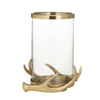 422437 SELISING Подсвечник золотой алюминий стекло прозрачный ?245 H260