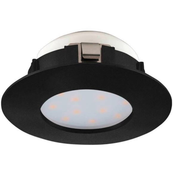 900743 Встраиваемый светильник PINEDA, 4,9W (LED), 3000K, IP20, IP44, Ø78, пластик, черный