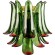 10600W Green red LOFT IT LILOU Бра зелёно-красное с бронзовым основанием, 3 × E14, IP20, 220 В