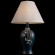10515T Loft IT NECKLACE Настольная лампа E27 1×40 Вт, синее основание из полимерной смолы и металла, белый тканевый абажур