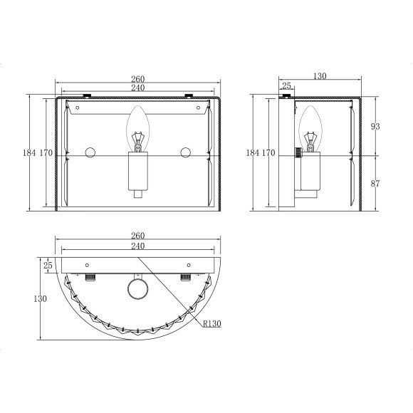 Бра Maytoni MOD313WL-01G Wonderland под лампу 1xE14 60W