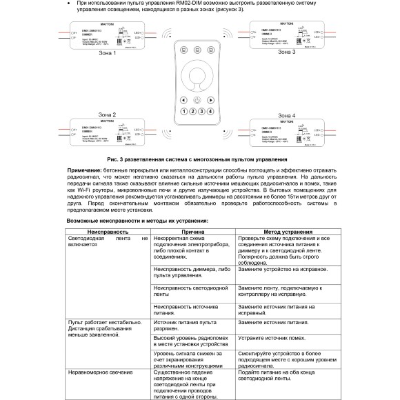 Maytoni DM01-DIM 01113 RF2.4Gh DIM Диммер-контроллер для одноцветных светодиодных лент 12v (макс. нагрузка 60Вт) и 24V (макс. нагрузка 120Вт), работает с пультами RM01-DIM, RM02-DIM, RM08-DIM, RM11-DIM