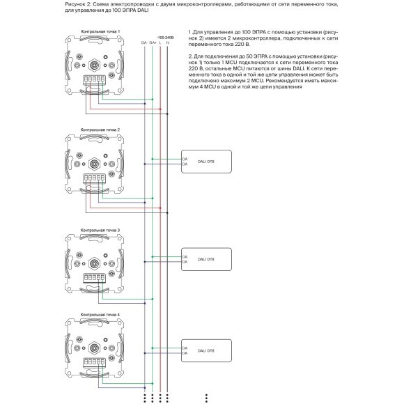 Maytoni RCP01002002 721035 Белая роторная панель цифрового управления DALI MCU DT8 DIM CCT DA+/DA- 100-240В, функция питания шины DALI, до 50 питаемых устройств