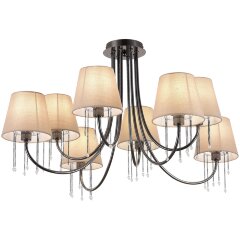 SLE1118-802-08 Светильник потолочный Черный хром/Бежевый E14 8*40W ALLURIA SLE1118-802-08 Светильник потолочный Черный хром/Бежевый E14 8*40W ALLURIA