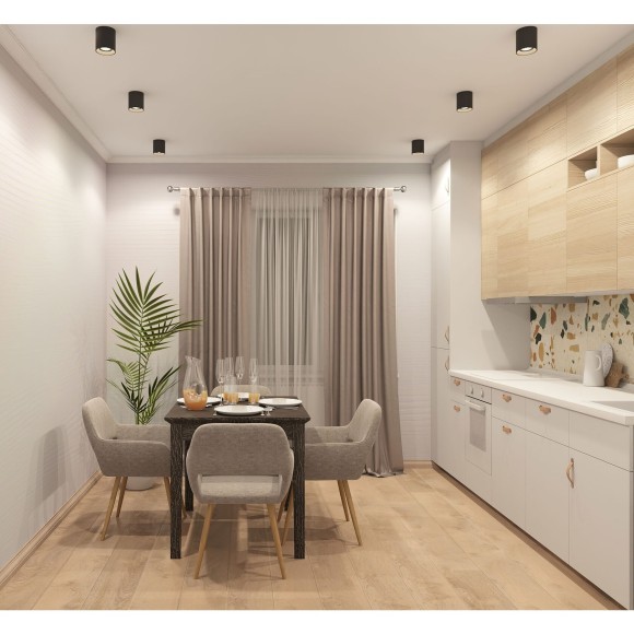 DK3040-BK Светильник накладной max 10 Вт GU5.3 черный пластик