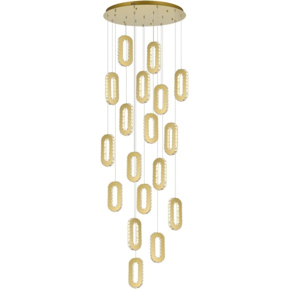 SL6506.203.18 Светильник подвесной ST-Luce Золотистый/Золотистый, Прозрачный LED 18*9W 3000K ALLUNGO