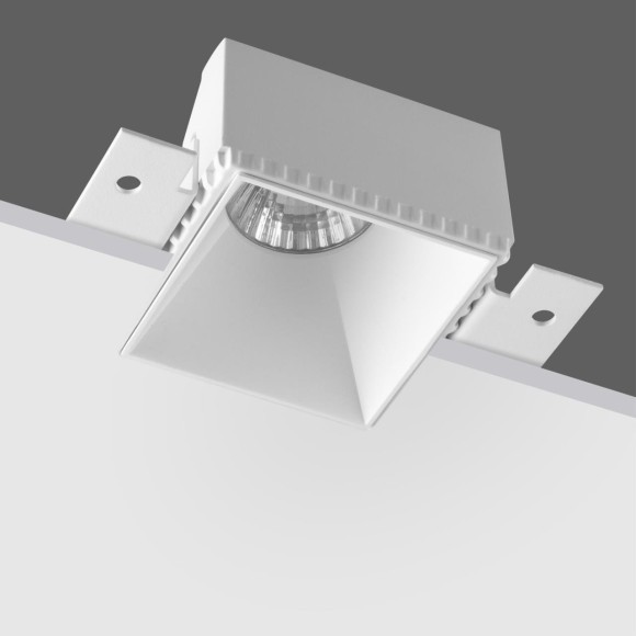 370997 Белый встраиваемый безрамочный квадратный спот для ГКЛ потолков (с механизмом Click Clack) лампа GU10 Novotech NIMBUS WIR