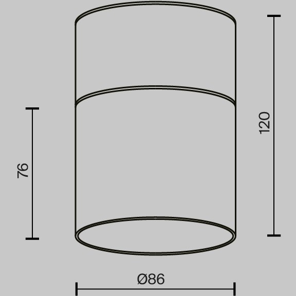 Потолочный светильник Technical C094CL-GX53-W