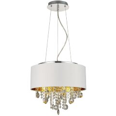 SL1350.503.04 Светильник подвесной ST-Luce Хром/Белый, Золотистый, Прозрачный E14 4*40W LACCHIA