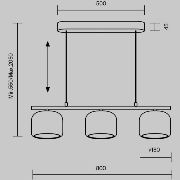 Подвесной светильник Maytoni Spirito MOD286PL-L12G3K