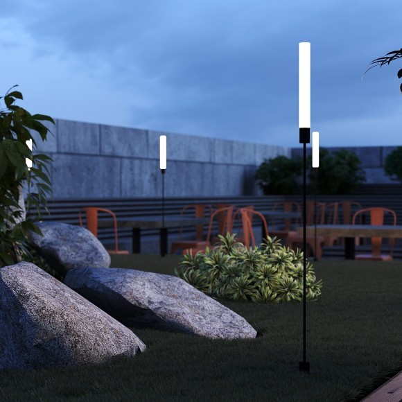 SL9523.415.01 Светильник уличный наземный ST-Luce черный/белый LED 1*3W 2700K SPIKE