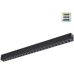 359932 Черный трековый линейный светильник 44см с перекл. цв. темп. 3000;4000;6000К (токопроводящий) 220В 24Вт 24° 1560Лм CRI90 Novotech VECTOR 359932 Черный трековый линейный светильник 44см с перекл. цв. темп. 3000;4000;6000К (токопроводящий) 220В 24Вт 24° 1560Лм CRI90 Novotech VECTOR