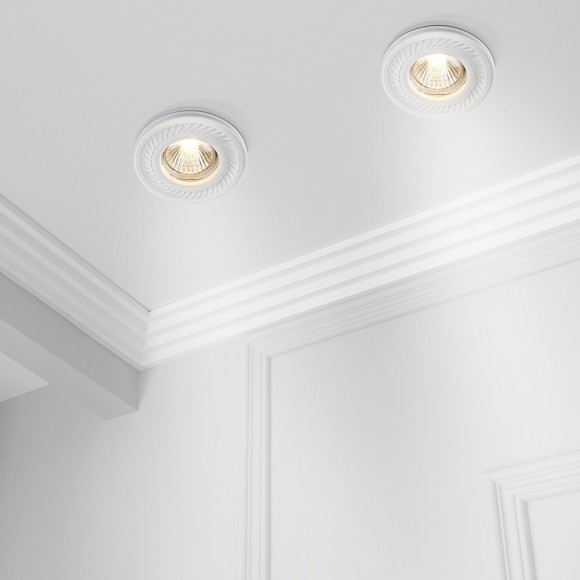 Гипсовый светильник под покраску Maytoni DL283-1-01-W Gyps Classic под лампу 1xGU10 35W