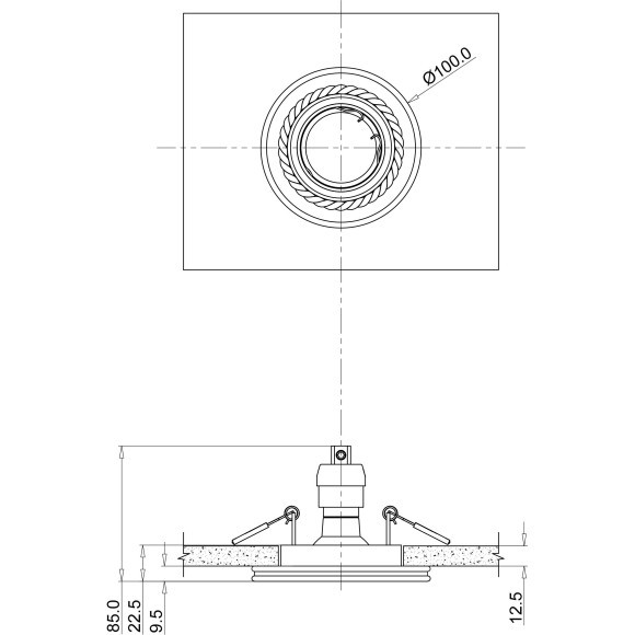 Гипсовый светильник под покраску Maytoni DL283-1-01-W Gyps Classic под лампу 1xGU10 35W