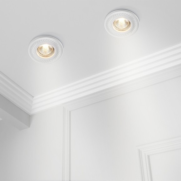 Гипсовый светильник под покраску Maytoni DL283-1-01-W Gyps Classic под лампу 1xGU10 35W