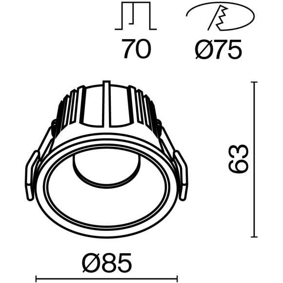 Встраиваемый светильник Maytoni Alfa LED 3000K 15Вт 36° Dim Triac DL043-01-15W3K-D-RD-WB Встраиваемый светильник Maytoni Alfa LED 3000K 15Вт 36° Dim Triac DL043-01-15W3K-D-RD-WB