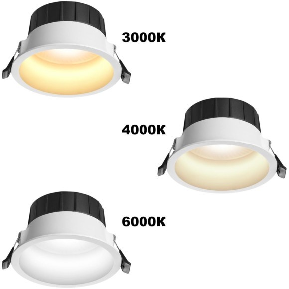 Светильник встраиваемый с перекл. цвет. температуры IP44 LED 20W CRI90 3000К\4000К\6000К CLARA 359555  