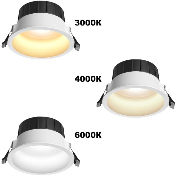 Светильник встраиваемый с перекл. цвет. температуры IP44 LED 20W CRI90 3000К\4000К\6000К CLARA 359555  