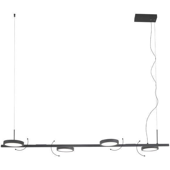 Светильник подвесной Crystal Lux CLT 027C4 L1000 BL 1400/271