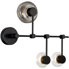 SL6005.401.03 Светильник настенно-потолочный ST-Luce Черный/Дымчатый, Прозрачный LED 3*3W 3000K VALLO SL6005.401.03 Светильник настенно-потолочный ST-Luce Черный/Дымчатый, Прозрачный LED 3*3W 3000K VALLO