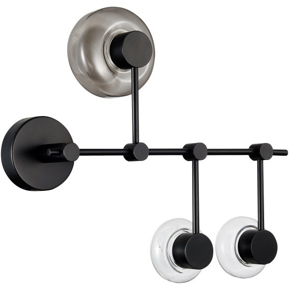 SL6005.401.03 Светильник настенно-потолочный ST-Luce Черный/Дымчатый, Прозрачный LED 3*3W 3000K VALLO SL6005.401.03 Светильник настенно-потолочный ST-Luce Черный/Дымчатый, Прозрачный LED 3*3W 3000K VALLO