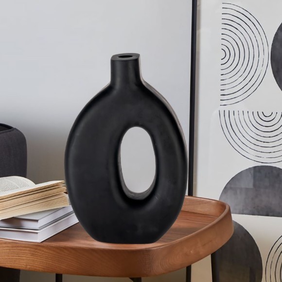 421266 MELOBODY Декоративная ваза дерево черный L230 B75 H340 421266 MELOBODY Декоративная ваза дерево черный L230 B75 H340